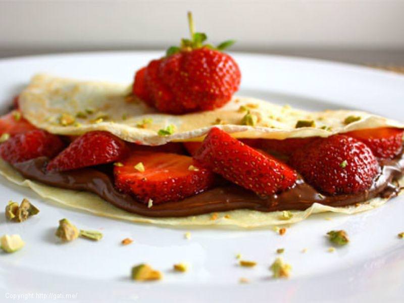 Krepa me Nutella dhe Luleshtrydhe